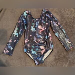 Kids Unicorn and Butterfly Print One Piece Body Suit